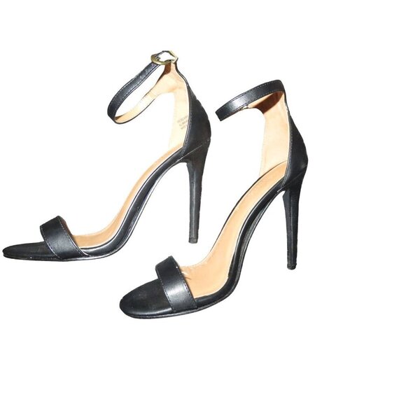 Charlotte Russe Rebekah Black Vegan Leather ankle strap pumps sz 8 - Picture 6 of 13